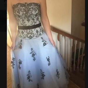 Tiffany Designs Dresses - Tiffany light blue and black prom dress Tiffany Designs Dresses - Tiffany light blue and black prom dress